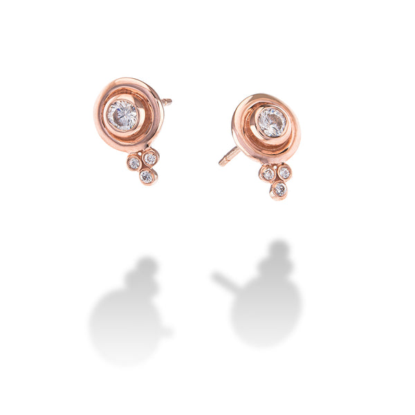 CHARMED EARRINGS ROSE GOLD