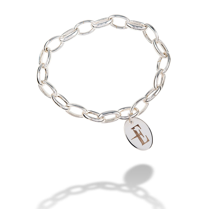 LUCKY CHARMED INITIAL TAG BRACELET